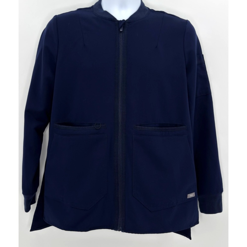 FIGS Technical Collection Mens M Navy Blue Full Zip Scrub Jacket Medical